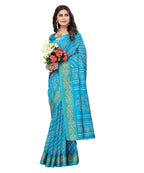Vamika Linen Jari Border Rama Bollywood Style Saree