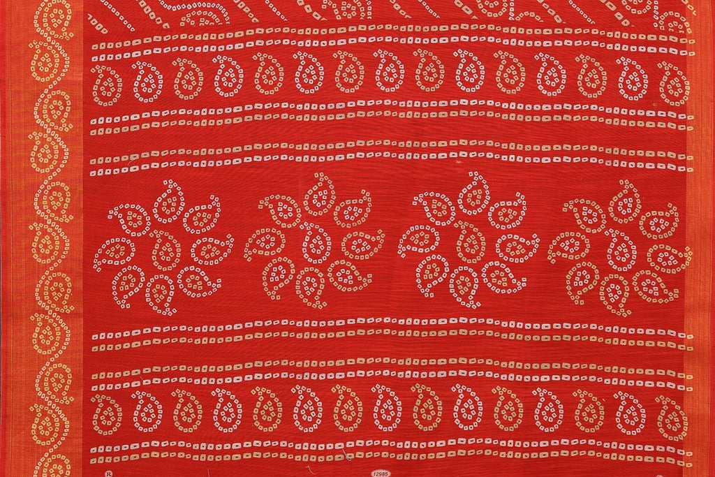 Vamika Linen Jari Border Red Bollywood Style Saree