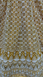 Jyoti Fashion Women's Yellow Bridal Net Fancy Sequins with Multi Thread Embroidered Wedding Lehenga Choli