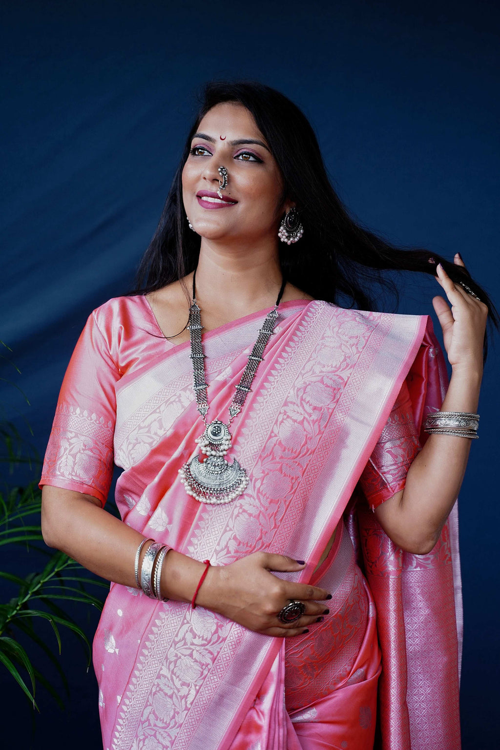 Jyoti Fashion Women's Peach Soft Banarasi Silk Zari Woven Saree with Blouse - Distacart