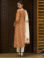 Jyoti Fashion Women's Mustard Pure Cotton Digital Printed Salwar Suit Set