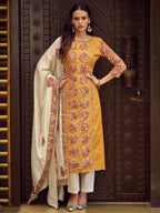 Jyoti Fashion Women's Mustard Pure Cotton Digital Printed Salwar Suit Set