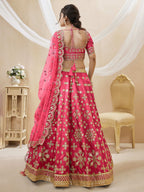 Jyoti Fashion Women's Pink Art Silk Sequins with Foil & Zari Embroidered Lehenga Choli & Dupatta