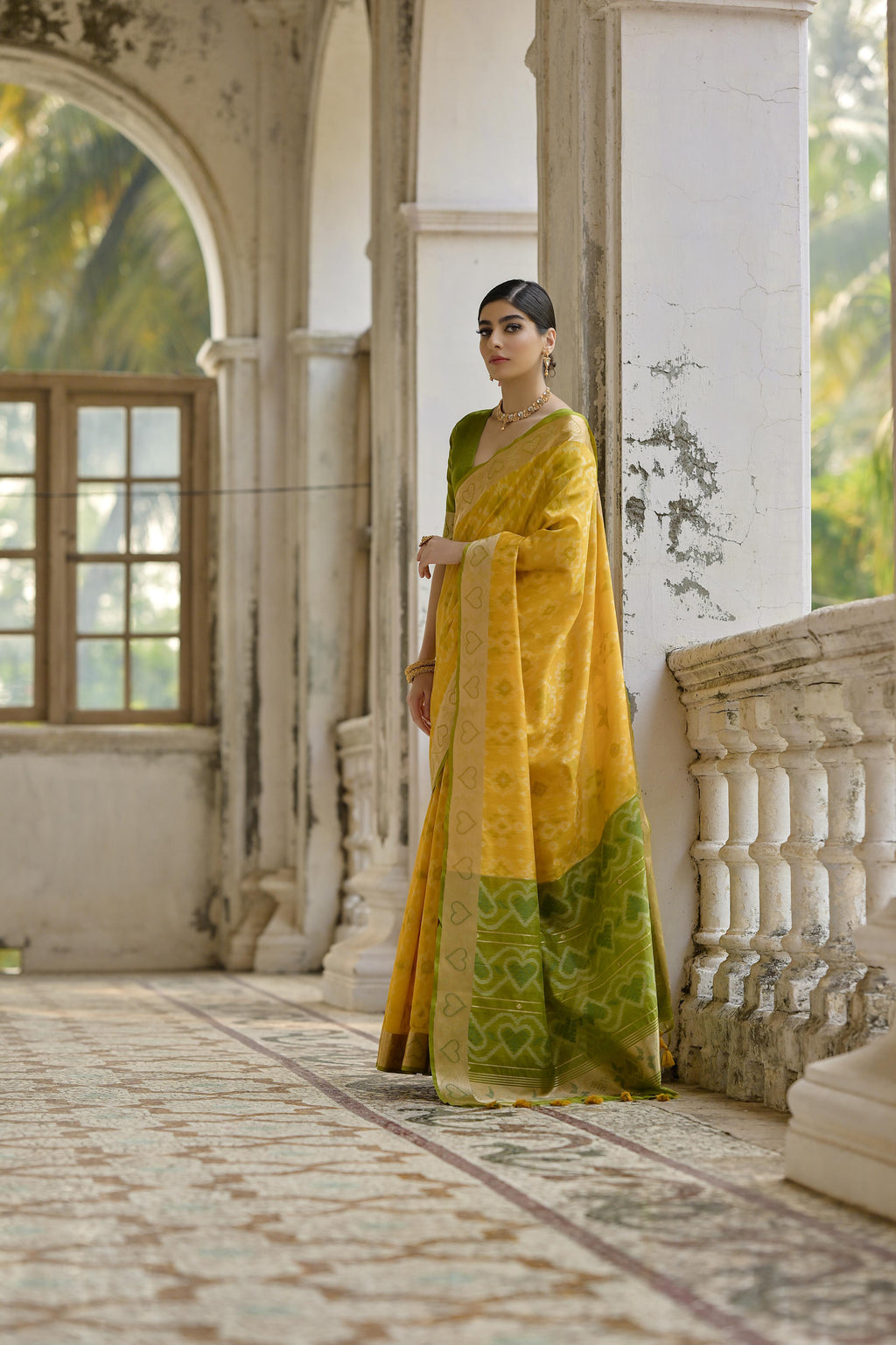 Jyoti Fashion Women's Yellow Soft Raw Silk Zari Woven Saree with Blouse - Distacart