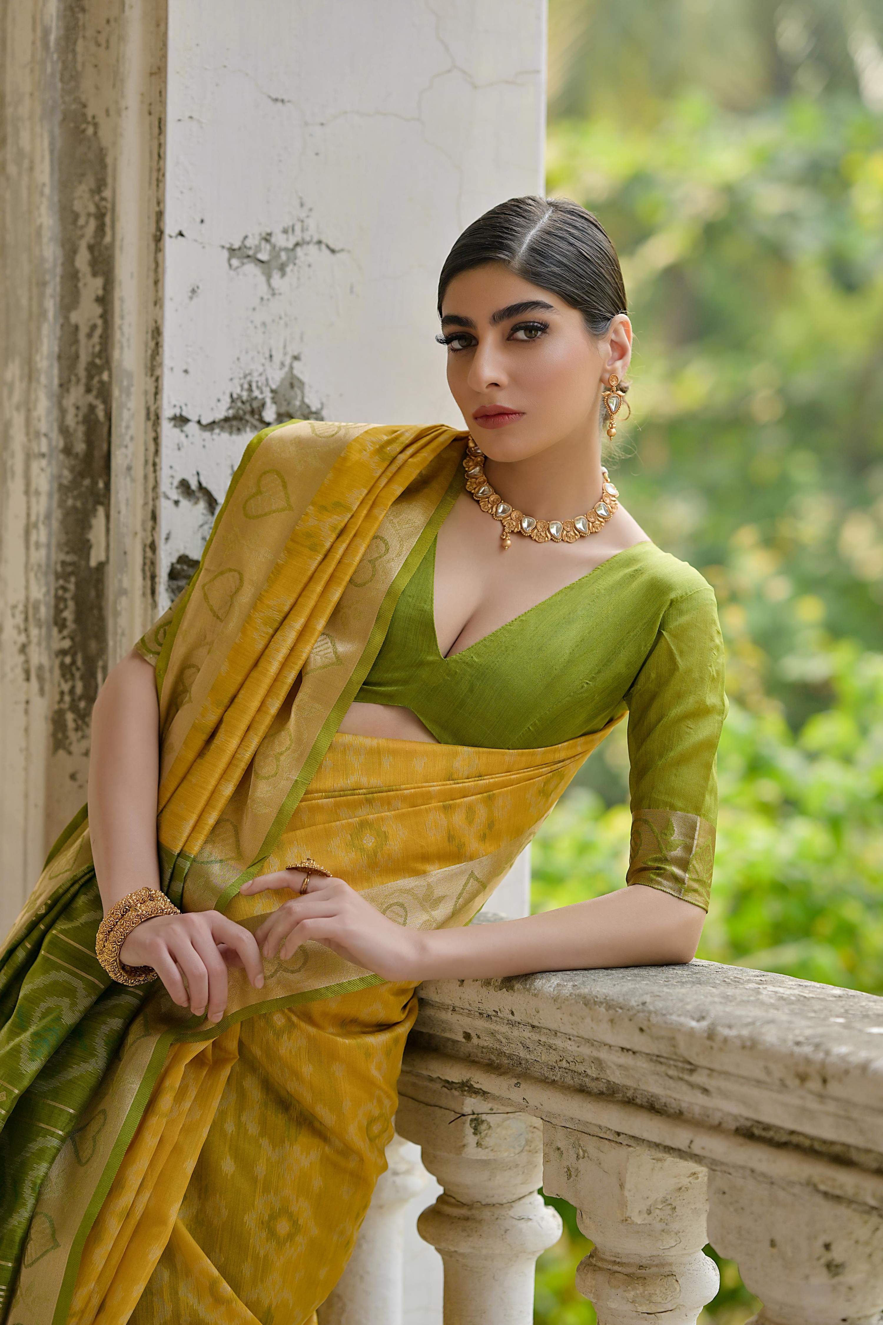 Jyoti Fashion Women's Yellow Soft Raw Silk Zari Woven Saree with Blouse - Distacart