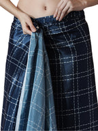 Jyoti Fashion Women's Navy Blue Chinon Digital Printed Ready To Wear Saree with Blouse - Distacart