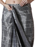 Jyoti Fashion Women's Grey Chinon Digital Printed Ready To Wear Saree with Blouse - Distacart