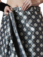 Jyoti Fashion Women's Grey Chinon Digital Printed Ready To Wear Saree with Blouse - Distacart