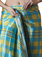 Jyoti Fashion Women's Sky Blue Chinon Digital Printed Ready To Wear Saree with Blouse - Distacart