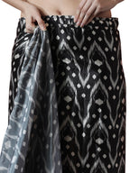 Jyoti Fashion Women's Black Chinon Digital Printed Ready To Wear Saree with Blouse - Distacart