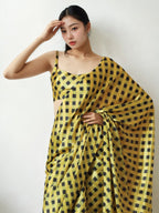 Jyoti Fashion Women's Mehendi Chinon Digital Printed Ready To Wear Saree with Blouse - Distacart