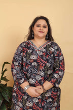 Jyoti Fashion Women's Black Rayon Digital Print with Handwork Kurta Set - Distacart
