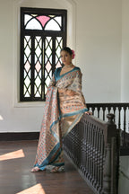 Jyoti Fashion Women's Rama Soft Tussar Silk Printed Designer Saree with Blouse - Distacart