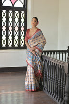 Jyoti Fashion Women's Red Soft Tussar Silk Printed Designer Saree with Blouse - Distacart