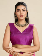 Jyoti Fashion Women's Pink Khadi Raw Silk Temple Woven Border Designer Saree with Blouse - Distacart