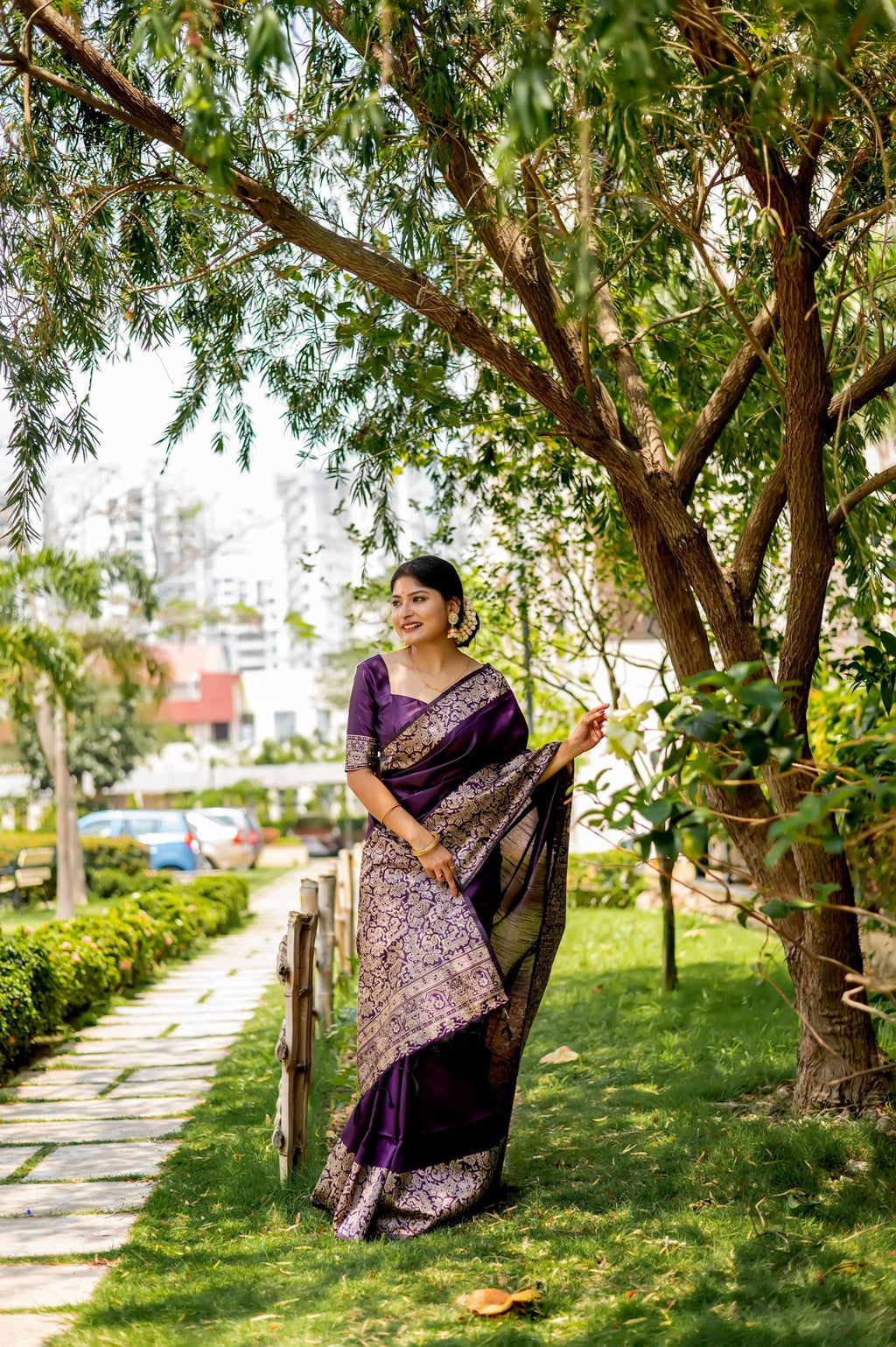 Jyoti Fashion Women's Wine Handloom Raw Silk Weaving Designer Saree with Blouse - Distacart