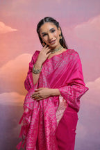 Jyoti Fashion Women's Rani Pink Handloom Raw Silk Weaving Designer Saree with Blouse - Distacart