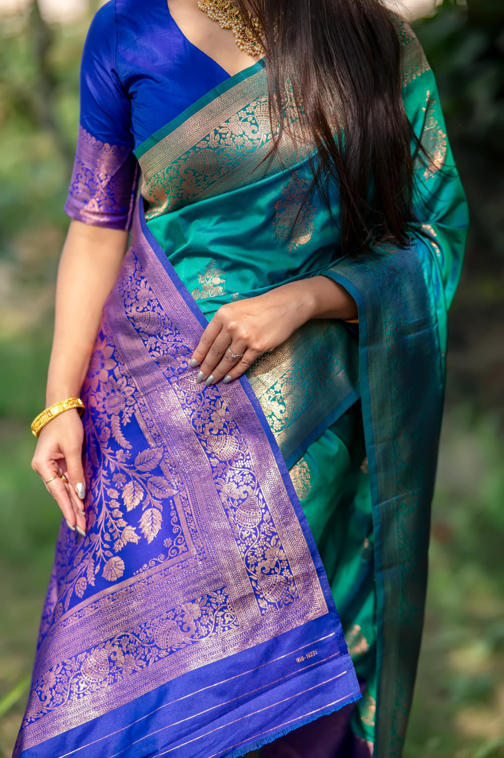 Jyoti Fashion Women's Turquoise Soft Banarasi Silk Zari Woven Saree with Blouse - Distacart
