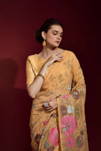 Jyoti Fashion Women's Chiku Sequence Embroidery Georgette Saree with Blouse - Distacart