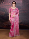 Jyoti Fashion Women's Pink Jimmy Choo Sequins Embroidered Designer Saree with Blouse - Distacart