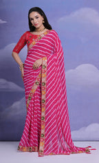 Jyoti Fashion Women's Rani Coding Sequence Georgette Saree with Blouse - Distacart