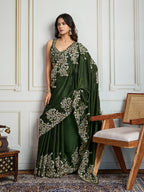 Jyoti Fashion Women's Green Rangoli Silk Embroidered Designer Saree with Blouse - Distacart
