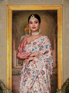 Jyoti Fashion Women's Multicolor Chinon Digital Print with Mirror Saree with Blouse - Distacart