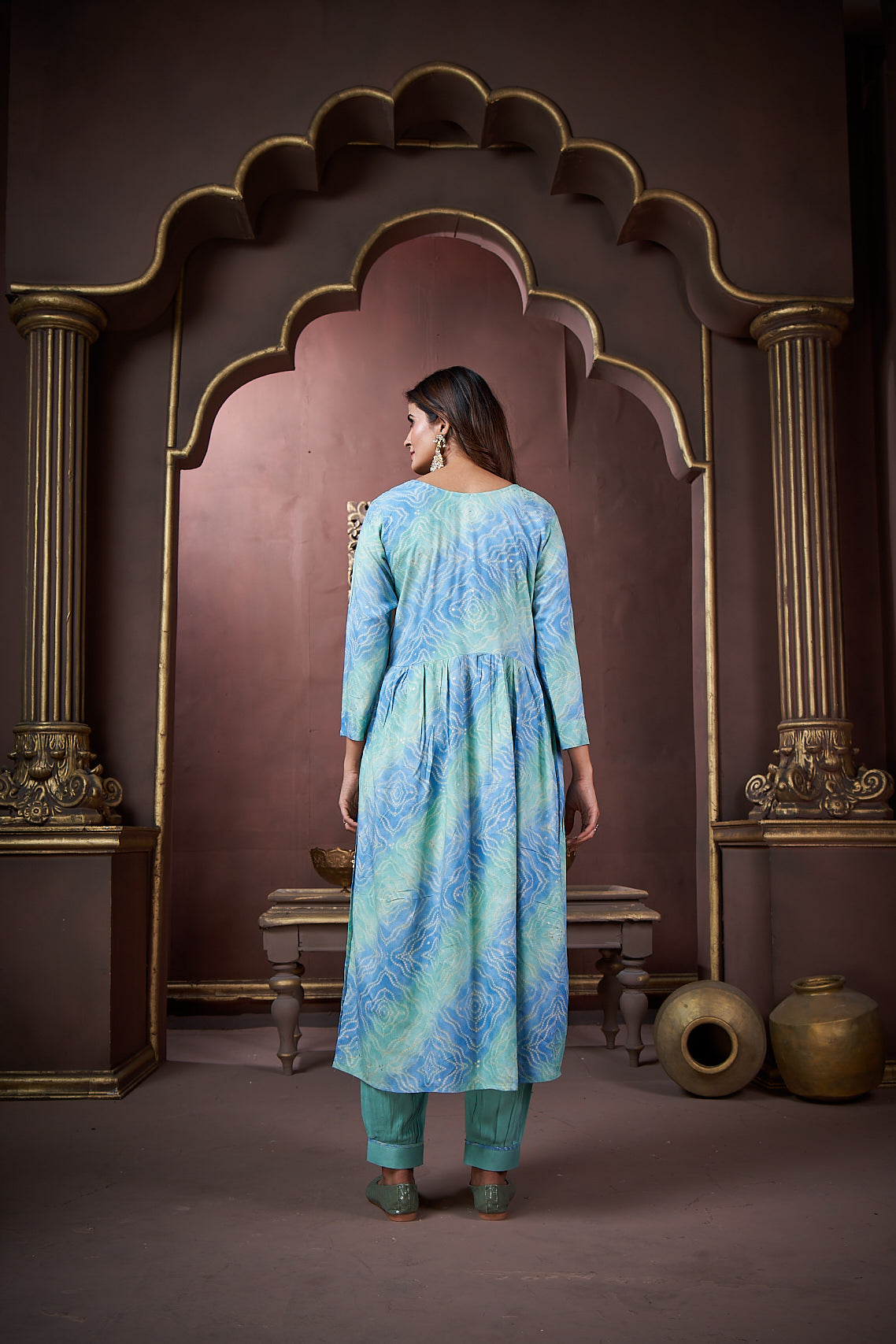 Jyoti Fashion Women's Sky Blue Rayon Floral Print with Handwork Designer Kurta Set with Dupatta - Distacart