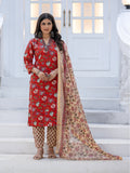 Jyoti Fashion Women's Red Rayon Print with Thread Designer Kurta Set with Dupatta - Distacart