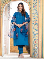 Jyoti Fashion Women's Morpich Silk Handwork Designer Kurta Set with Dupatta - Distacart