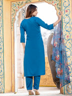 Jyoti Fashion Women's Morpich Silk Handwork Designer Kurta Set with Dupatta - Distacart