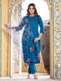 Jyoti Fashion Women's Morpich Silk Handwork Designer Kurta Set with Dupatta - Distacart