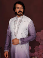 Jyoti Fashion Men's Jamuni Sequins Embroidered Kurta with Pajama