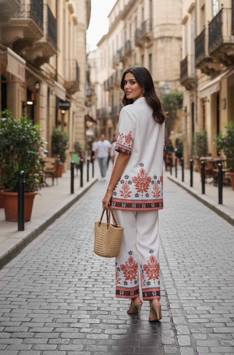 Jyoti Fashion White Cotton Printed Designer Kurta Set - Distacart