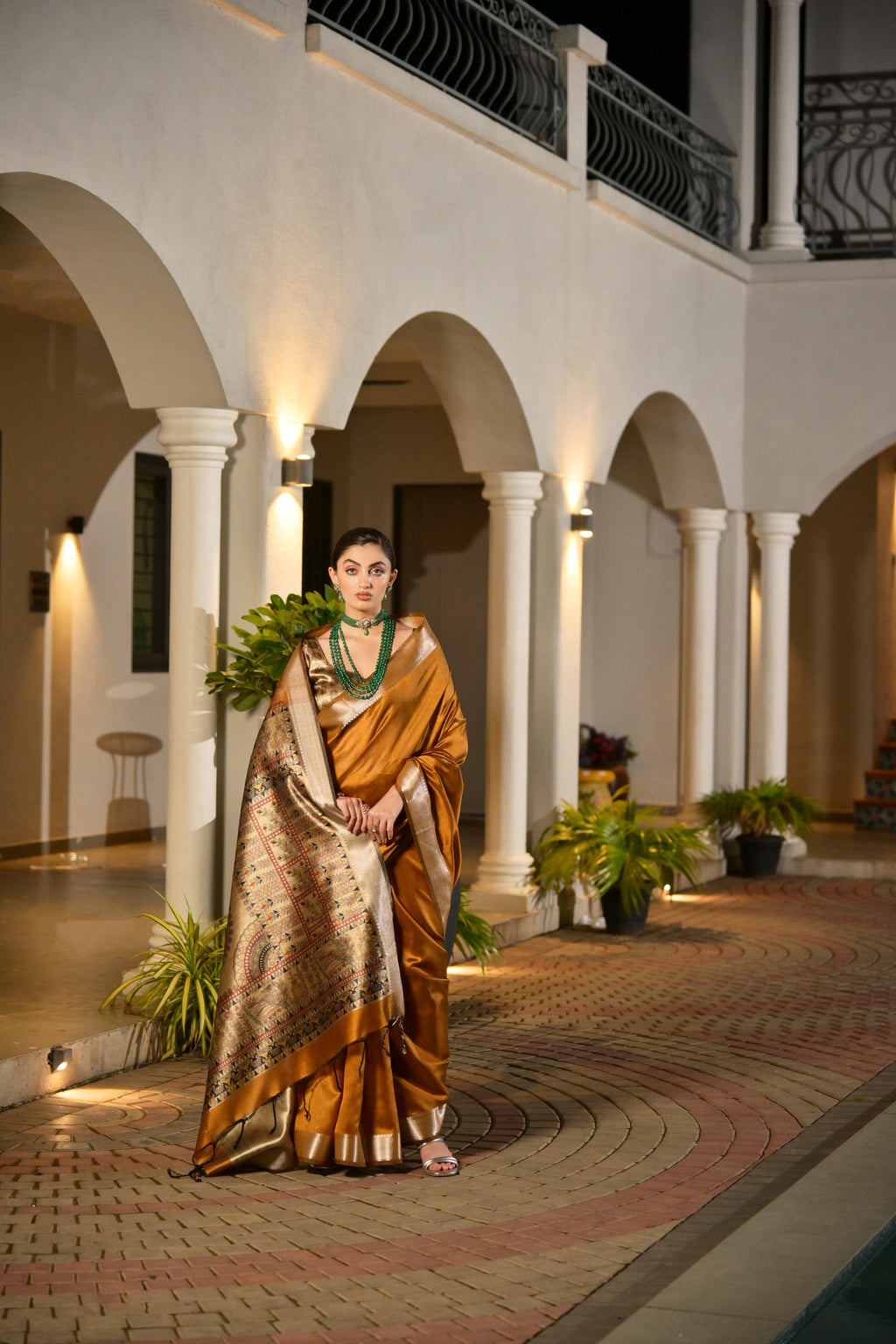 Jyoti Fashion Women's Mustard Soft Khadi Raw Silk Zari Woven Saree with Blouse - Distacart