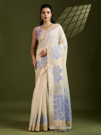 Jyoti Fashion Women's Purple Soft Muga Cotton Kalamkari Woven Saree with Blouse - Distacart