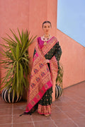 Jyoti Fashion Women's Bottle Green Paithani Silk Zari Woven Saree with Blouse - Distacart