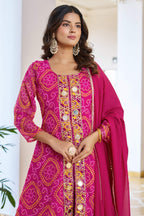 Jyoti Fashion Pink Faux Georgette Embroidered Designer Kurta Set with Dupatta - Distacart