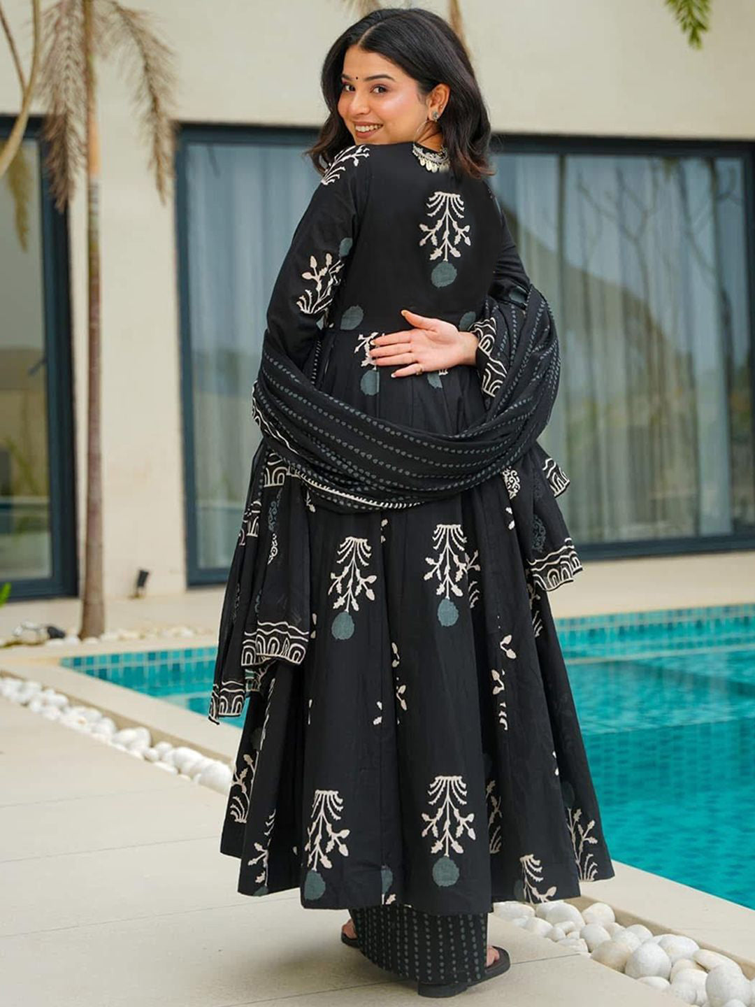 Jyoti Fashion Black Rayon Printed Designer Kurta Set With Dupatta - Distacart