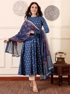 Jyoti Fashion Morpich Rayon Printed Designer Kurta Set With Dupatta - Distacart