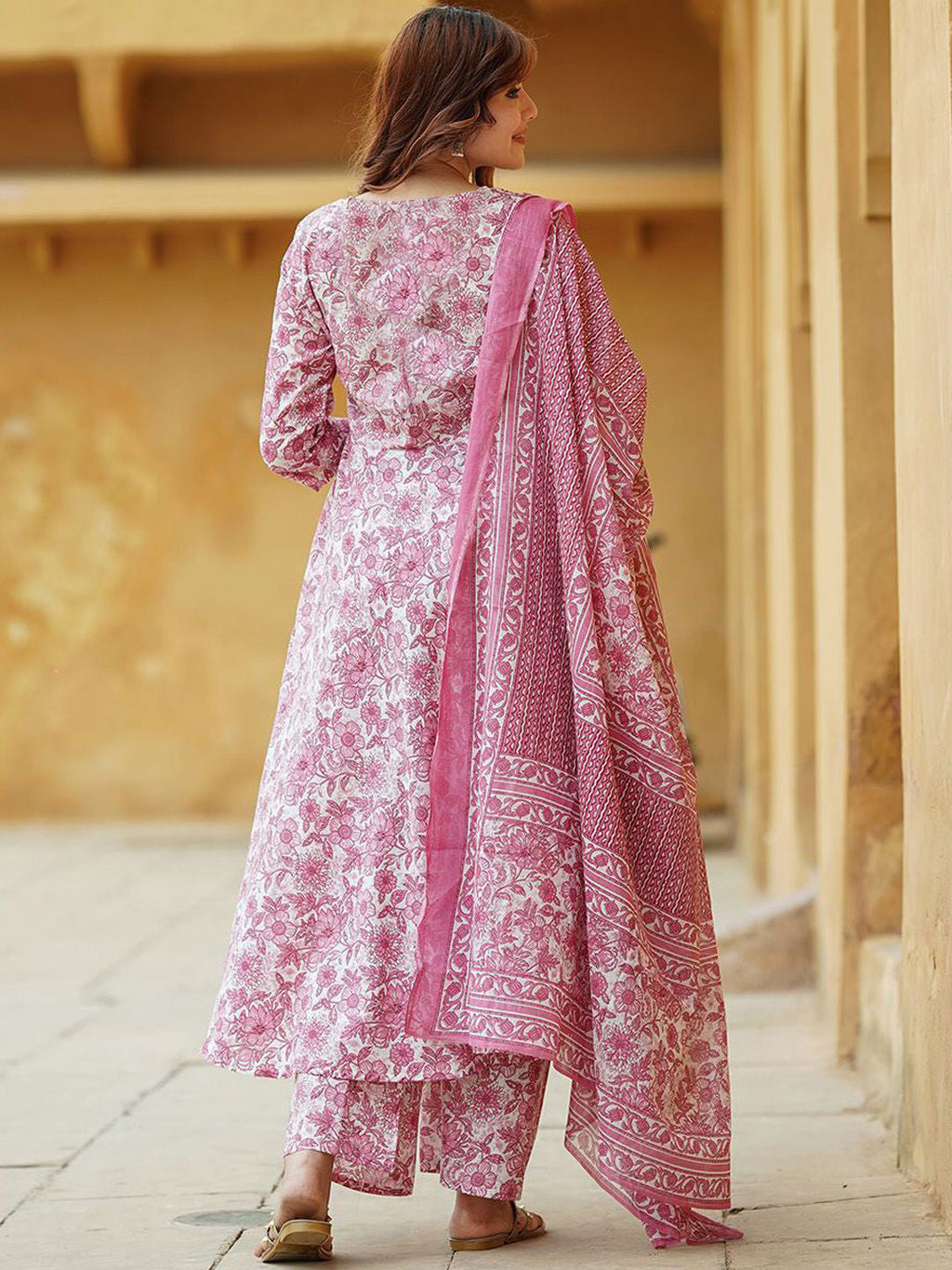 Jyoti Fashion Baby Pink Rayon Printed Designer Kurta Set With Dupatta - Distacart
