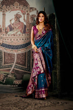 Jyoti Fashion Women's Morpich Soft Silk Zari Woven Saree with Blouse - Distacart