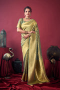 Jyoti Fashion Women's Grey Tissue Silk Zari Woven Saree with Blouse - Distacart
