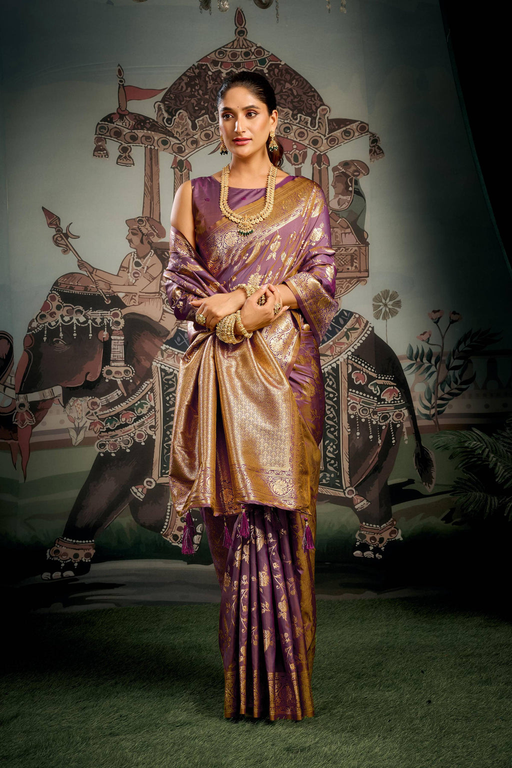 Jyoti Fashion Women's Wine Premium Soft Silk Zari Woven Saree with Blouse - Distacart