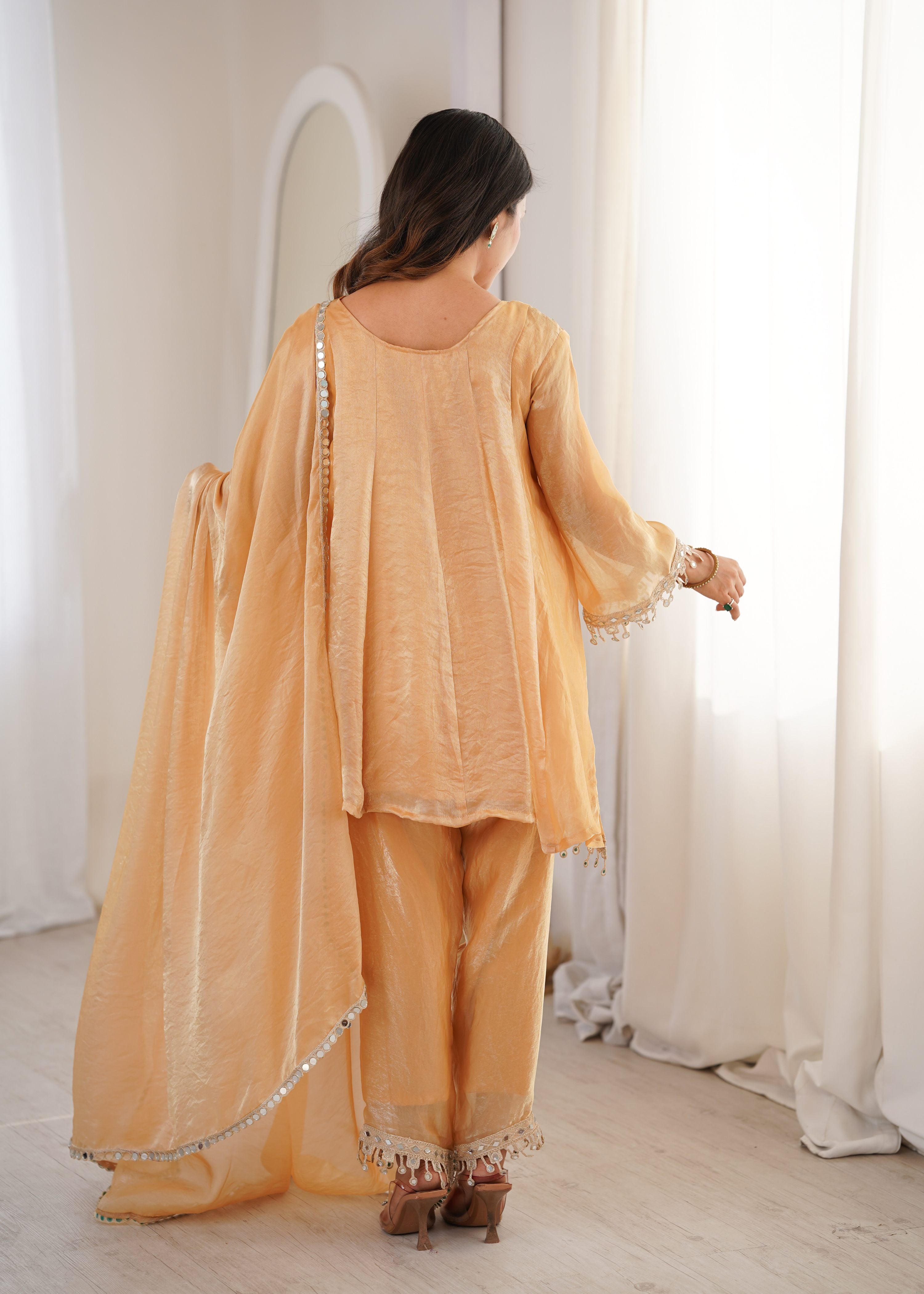 Jyoti Fashion Beige Fendy Embroidered Designer Kurta Set With Dupatta - Distacart