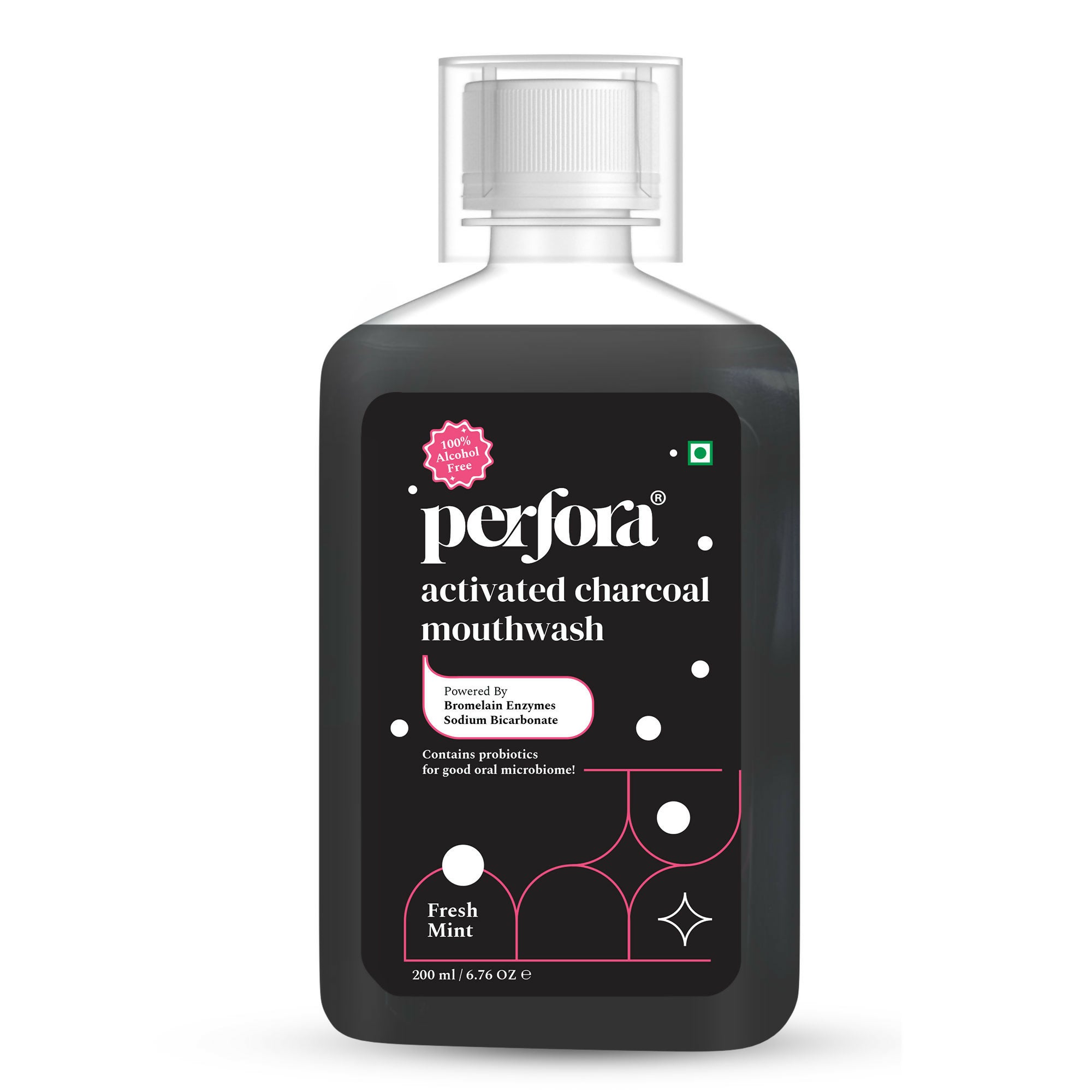 Perfora Activated Charcoal Mouthwash - Fresh Mint