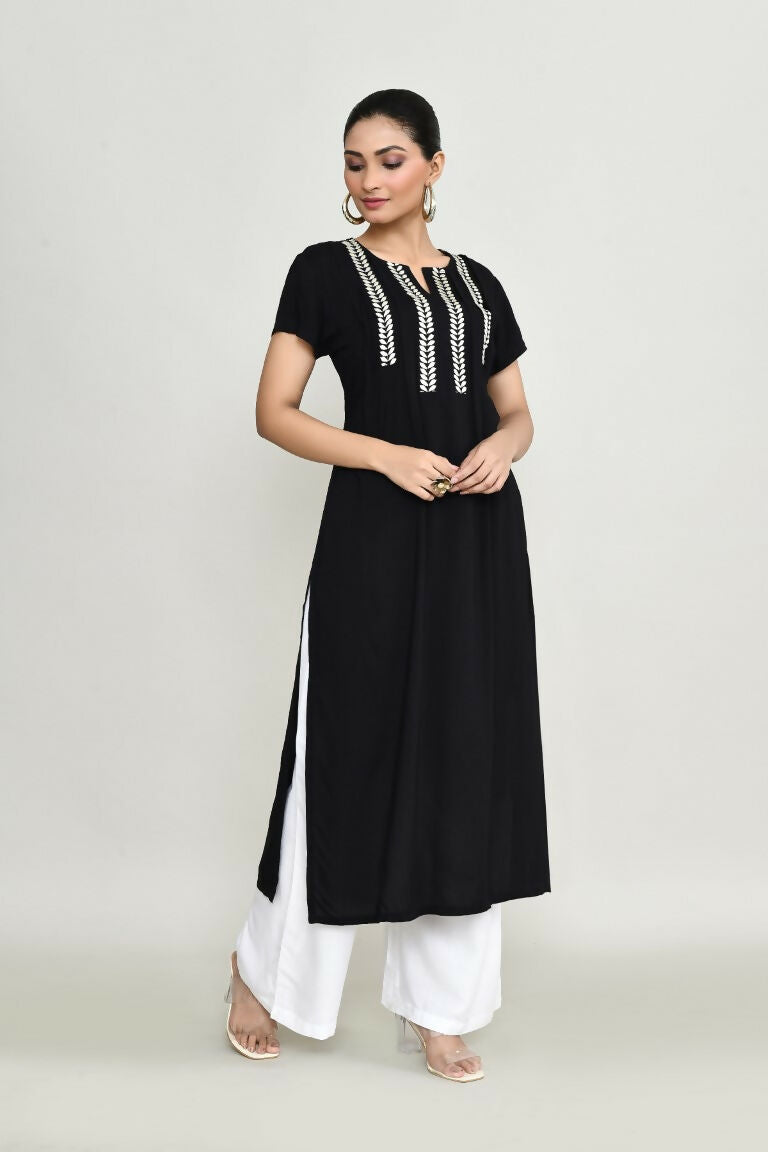 Joban Fashion Black Rayon Tunic