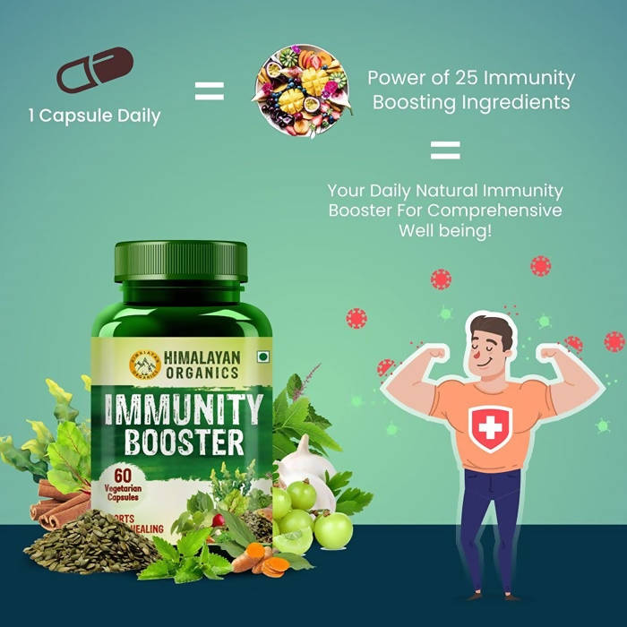 Organics Immunity Booster, Daily Dose For : 60  Capsules 
