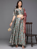 Ahalyaa women's wear Traditional wear lehenga choli - Green