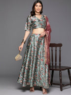 Ahalyaa women's wear Traditional wear lehenga choli - Green